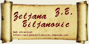 Željana Biljanović vizit kartica